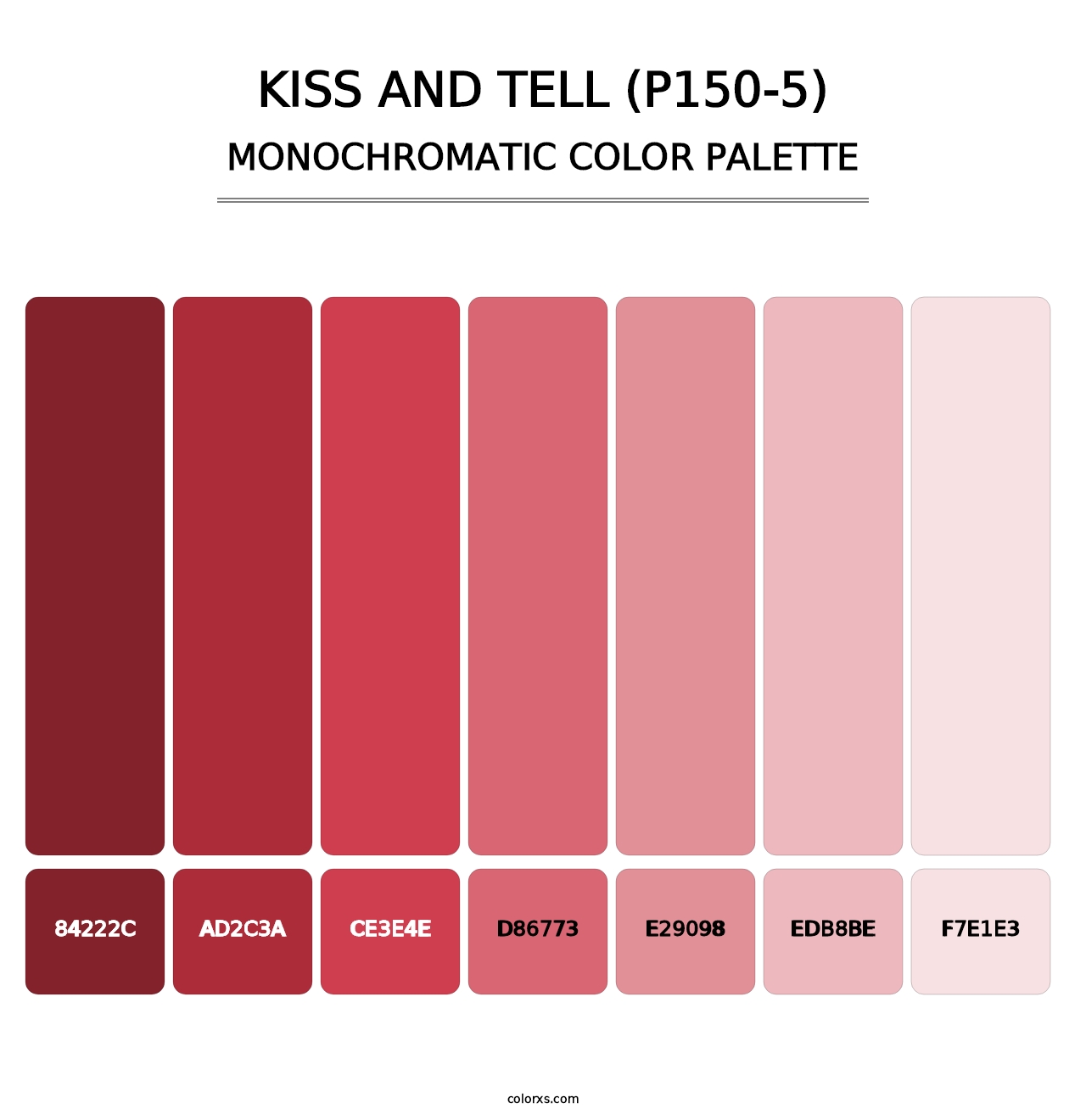 Kiss And Tell (P150-5) - Monochromatic Color Palette