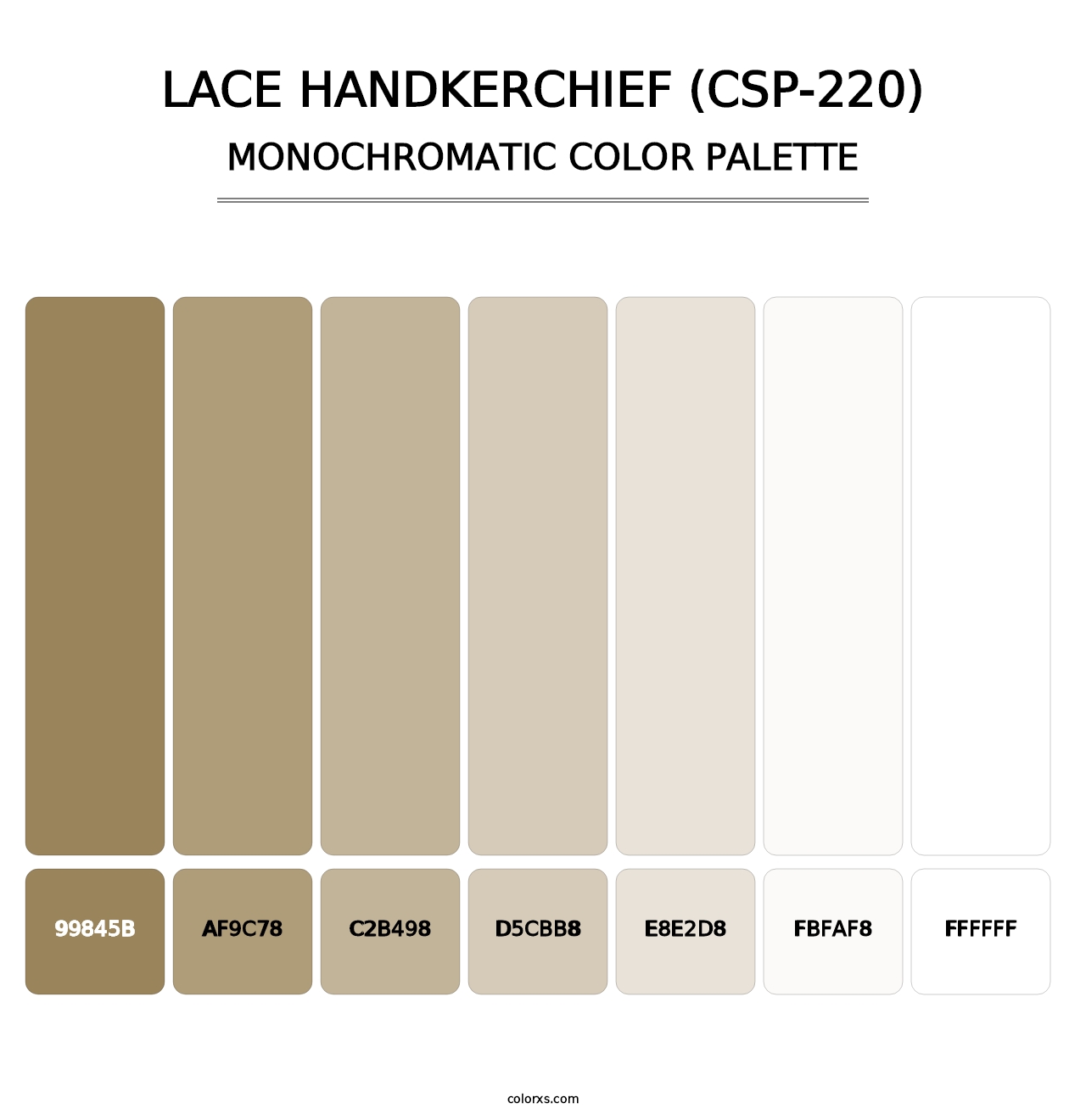 Lace Handkerchief (CSP-220) - Monochromatic Color Palette