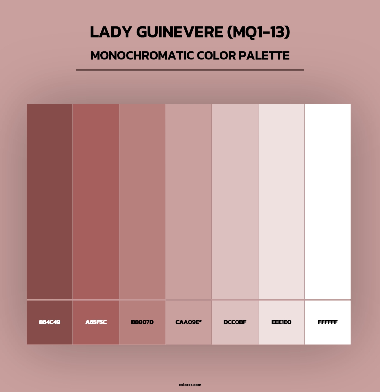 Lady Guinevere (MQ1-13) - Monochromatic Color Palette