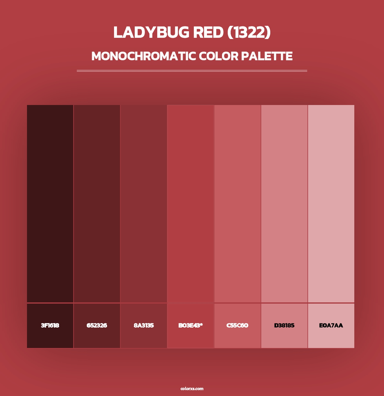 Ladybug Red (1322) - Monochromatic Color Palette