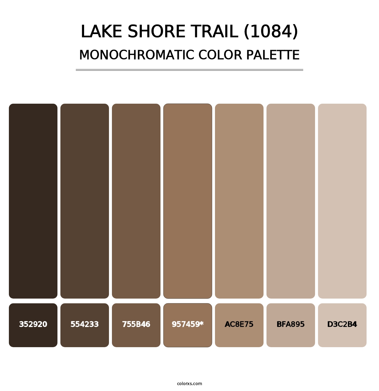 Lake Shore Trail (1084) - Monochromatic Color Palette