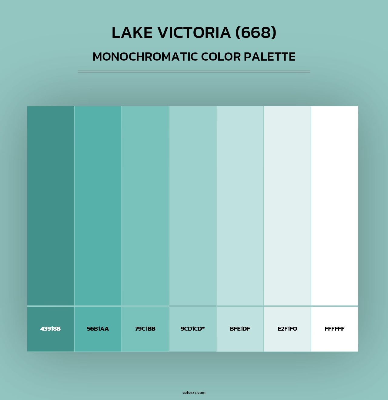 Lake Victoria (668) - Monochromatic Color Palette