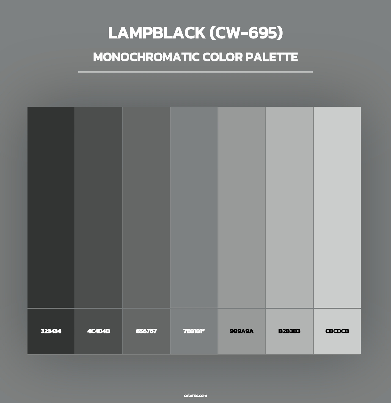Lampblack (CW-695) - Monochromatic Color Palette