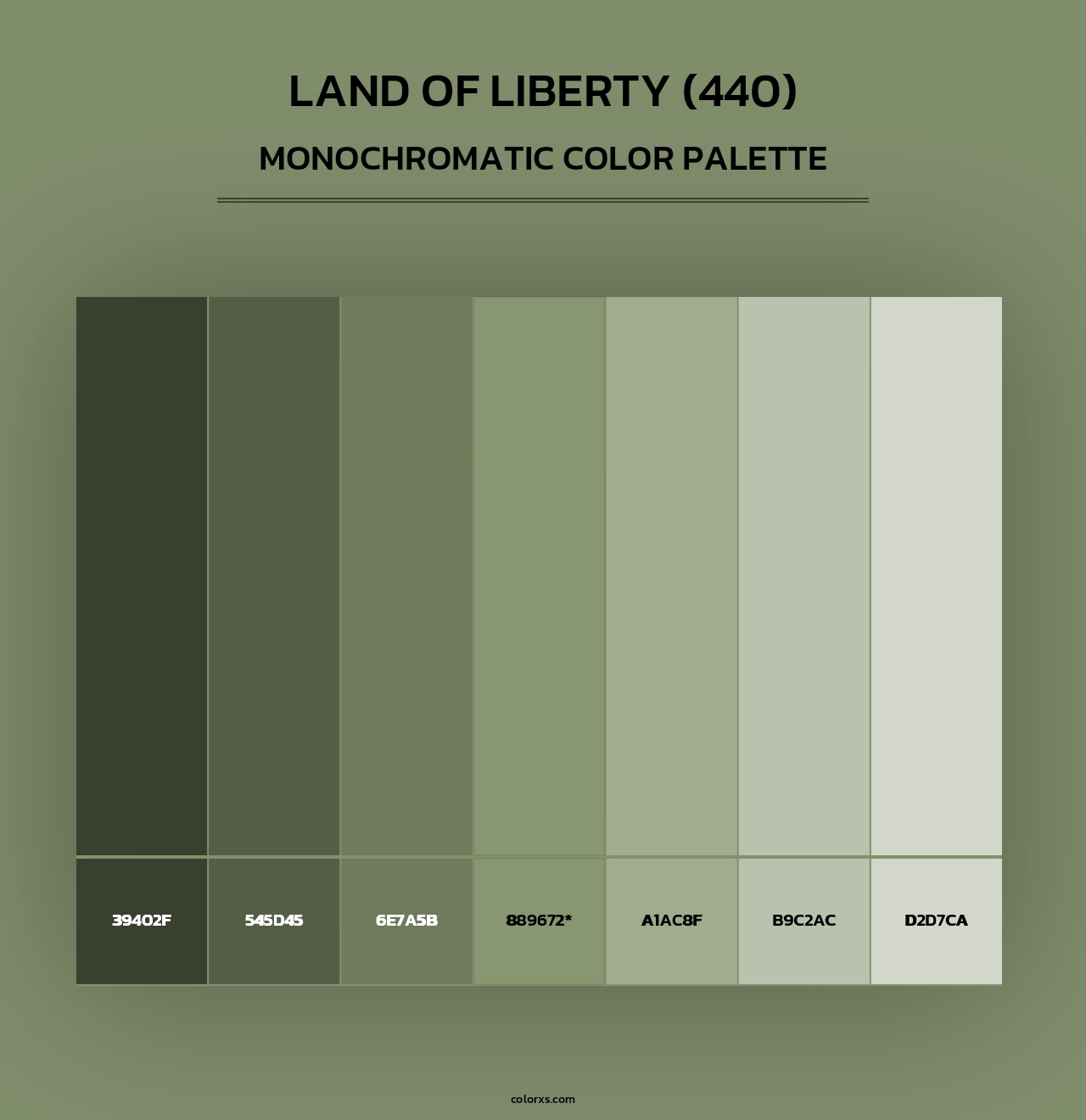 Land of Liberty (440) - Monochromatic Color Palette
