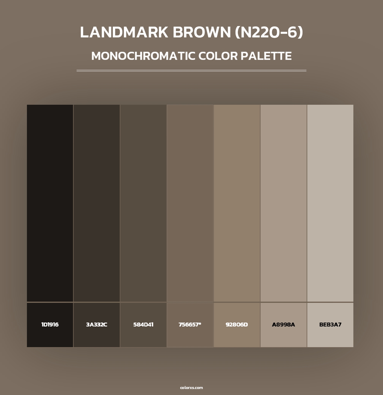 Landmark Brown (N220-6) - Monochromatic Color Palette