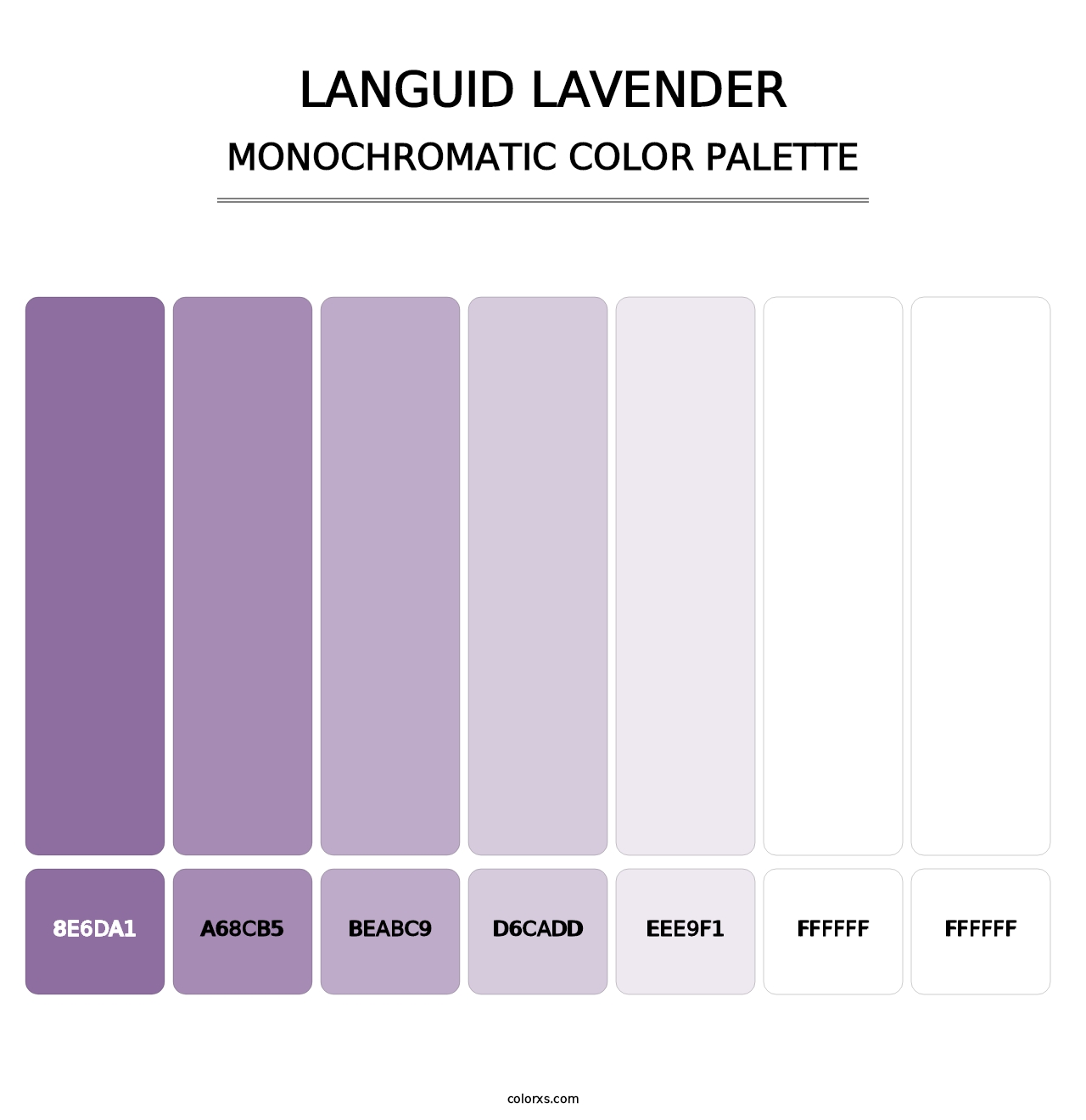Languid Lavender - Monochromatic Color Palette