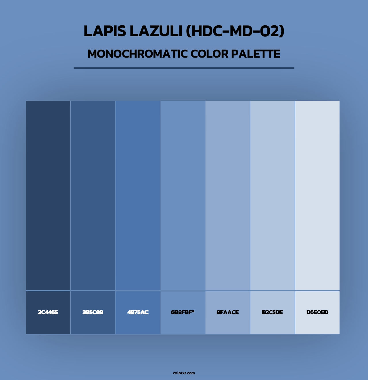 Lapis Lazuli (HDC-MD-02) - Monochromatic Color Palette