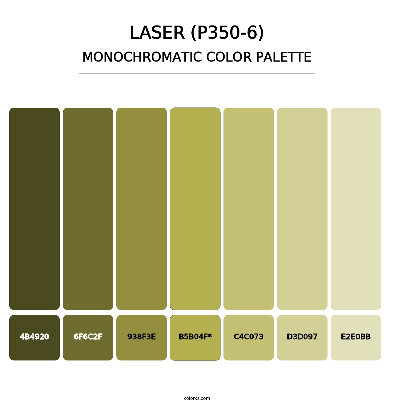Laser (P350-6) - Monochromatic Color Palette