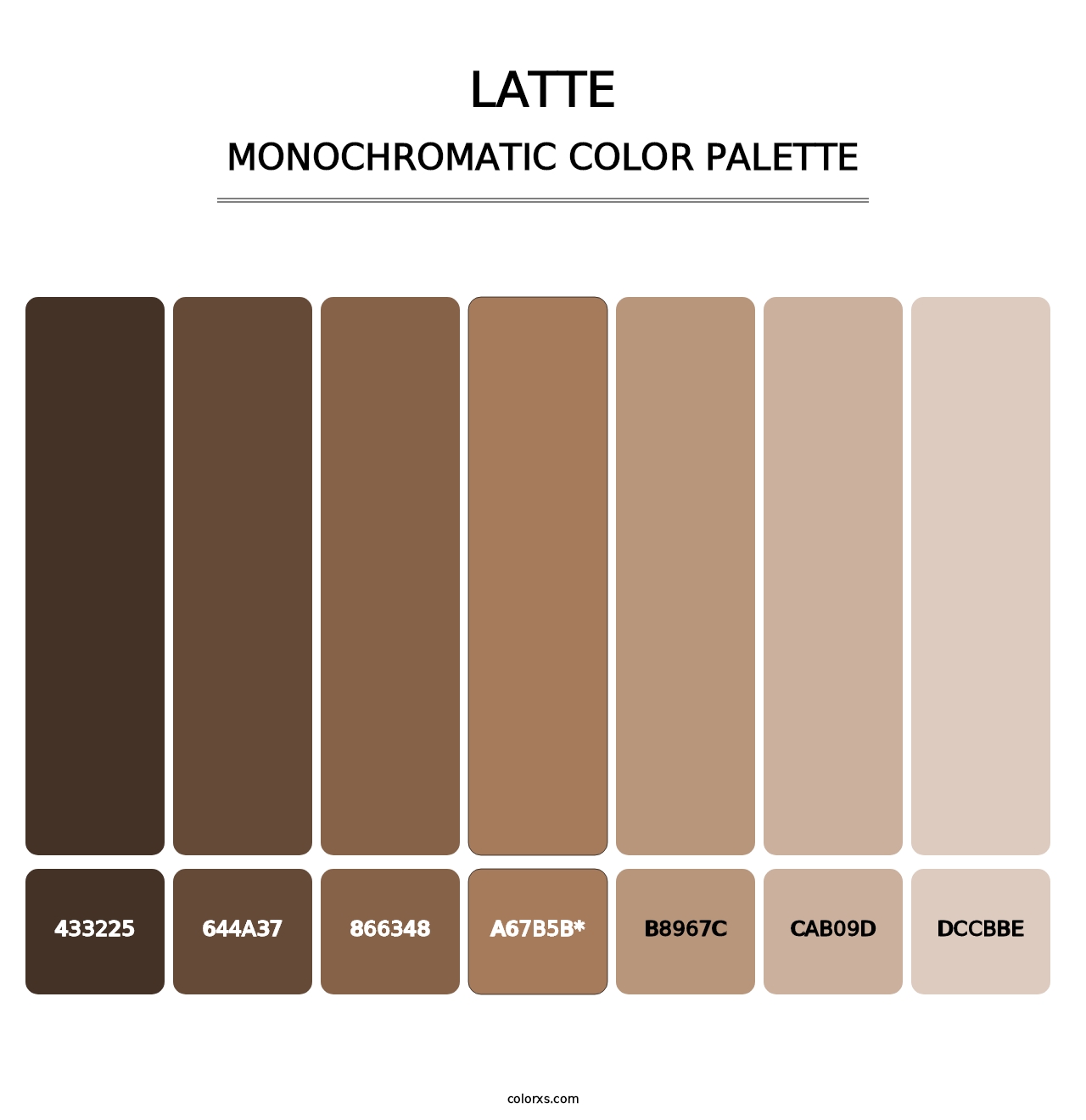 Latte - Monochromatic Color Palette