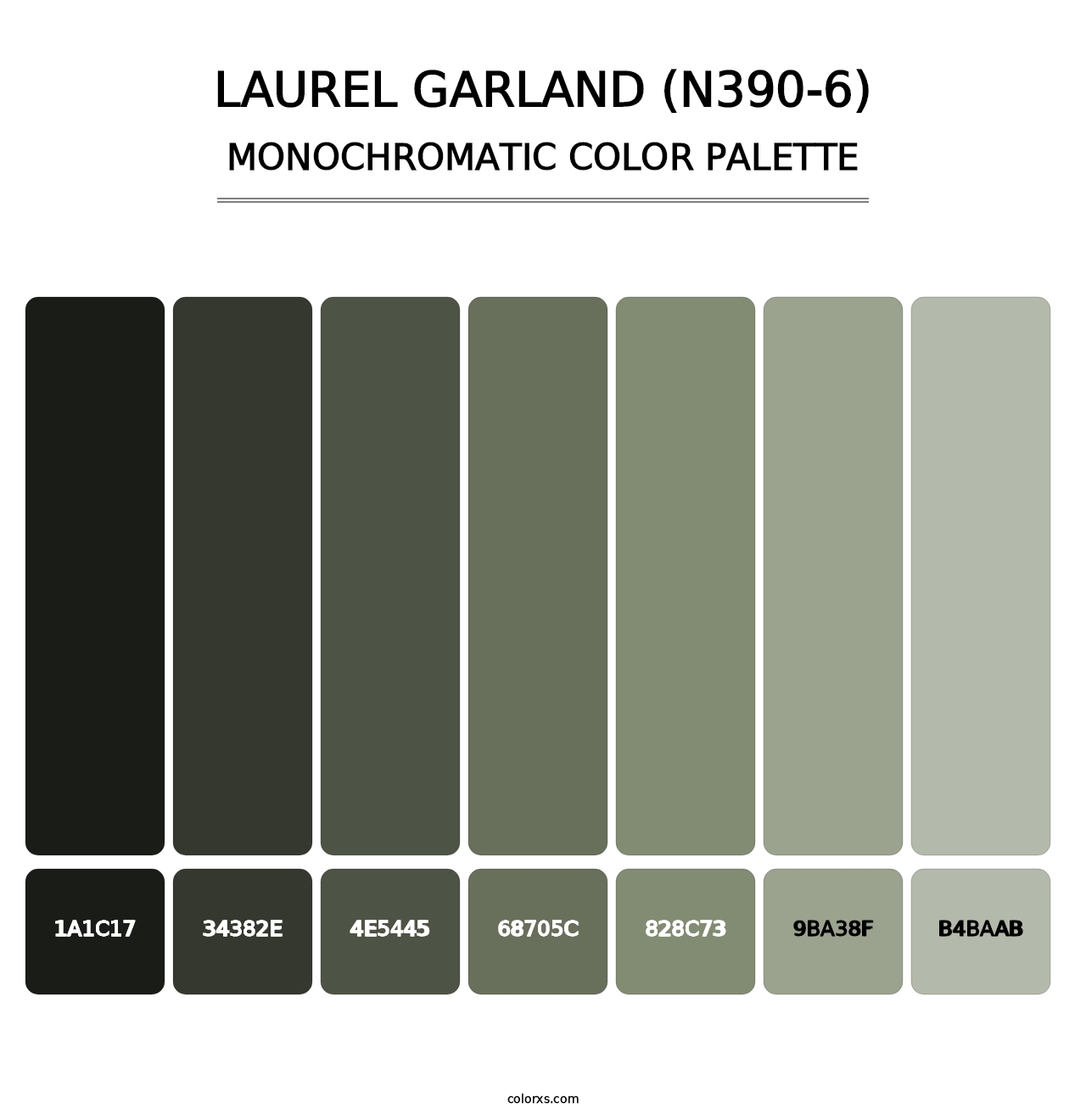 Laurel Garland (N390-6) - Monochromatic Color Palette