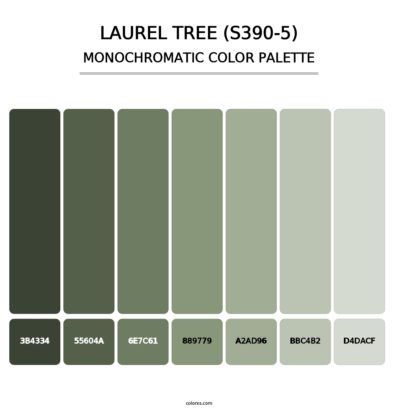 Laurel Tree (S390-5) - Monochromatic Color Palette