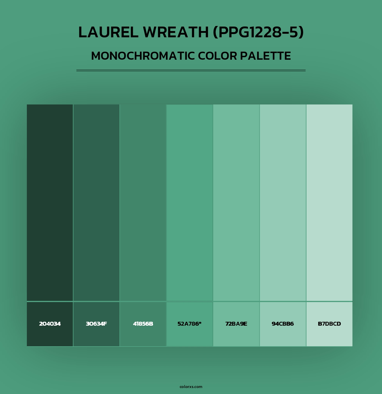 Laurel Wreath (PPG1228-5) - Monochromatic Color Palette