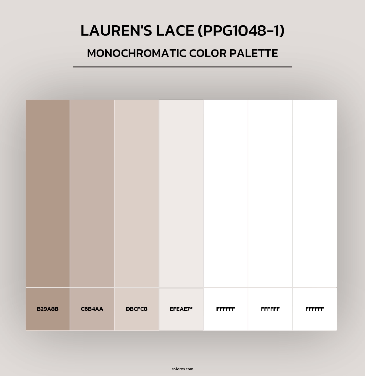 Lauren's Lace (PPG1048-1) - Monochromatic Color Palette