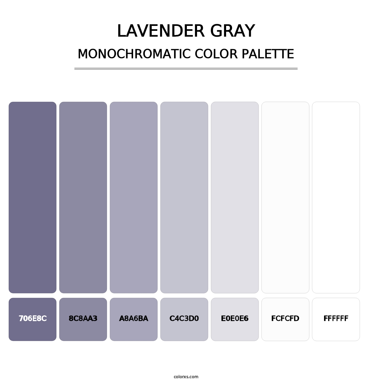 Lavender Gray - Monochromatic Color Palette