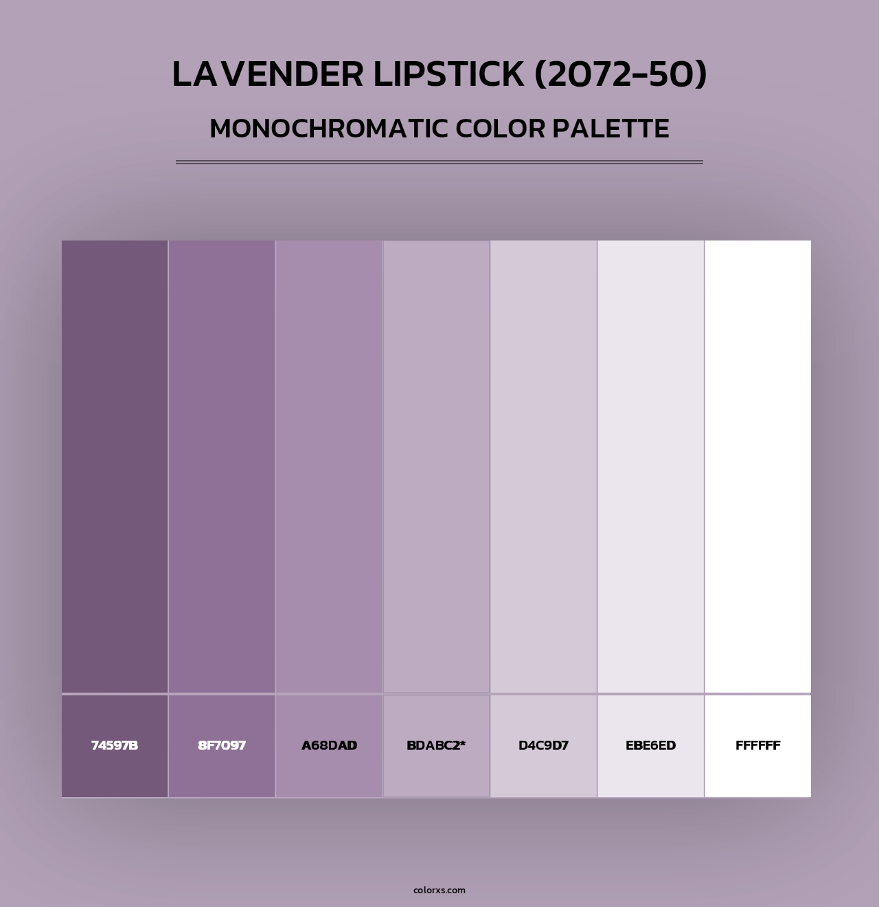 Lavender Lipstick (2072-50) - Monochromatic Color Palette