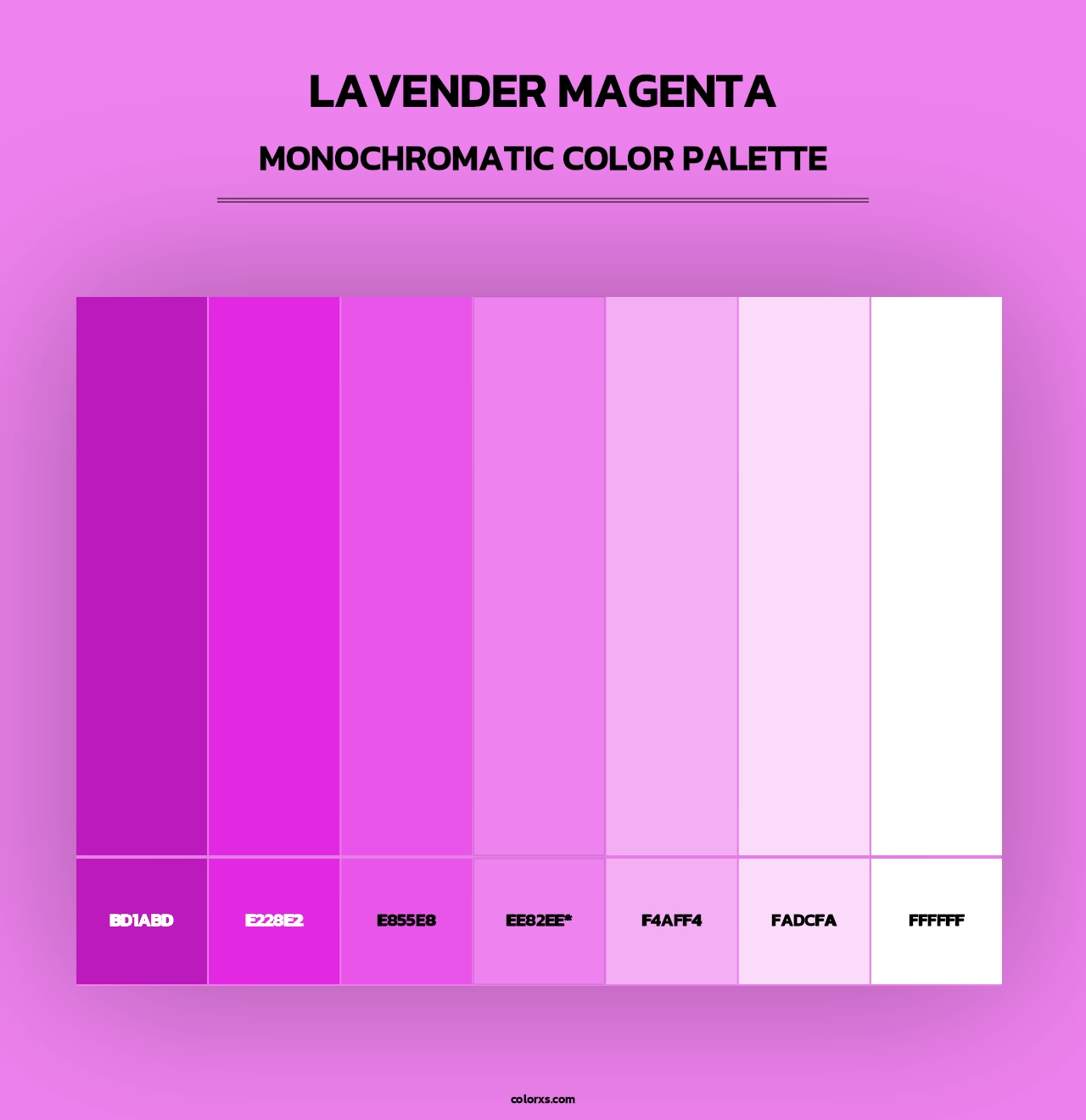 Lavender Magenta - Monochromatic Color Palette