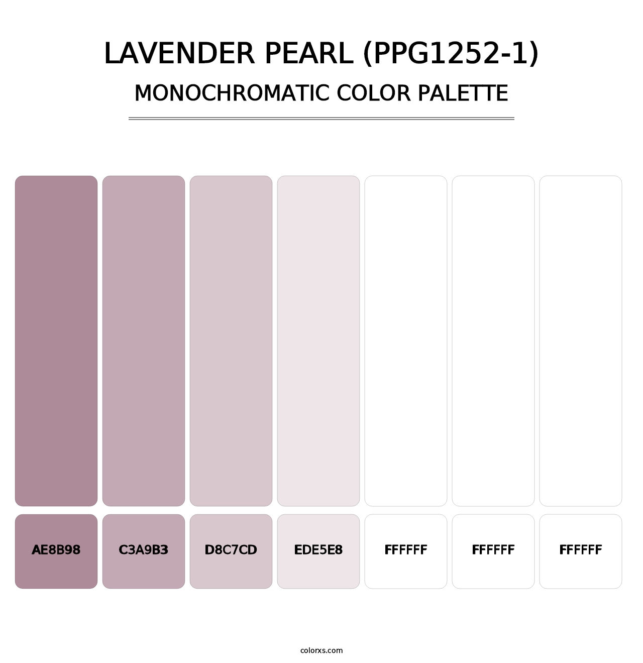 Lavender Pearl (PPG1252-1) - Monochromatic Color Palette