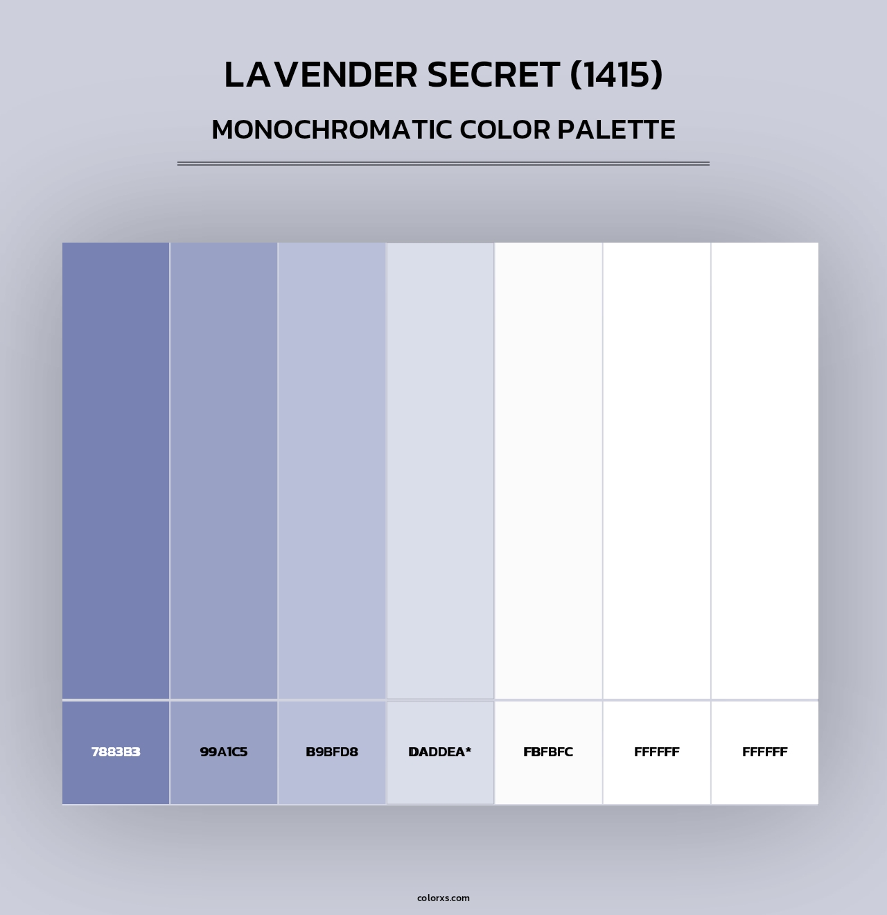 Lavender Secret (1415) - Monochromatic Color Palette