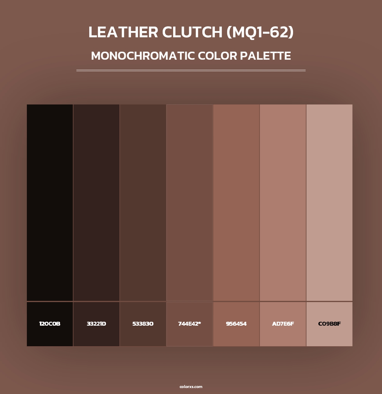 Leather Clutch (MQ1-62) - Monochromatic Color Palette