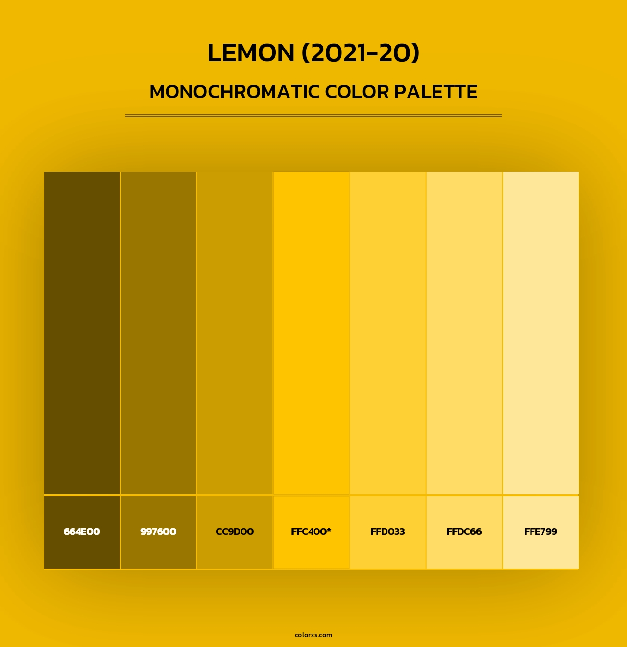 Lemon (2021-20) - Monochromatic Color Palette