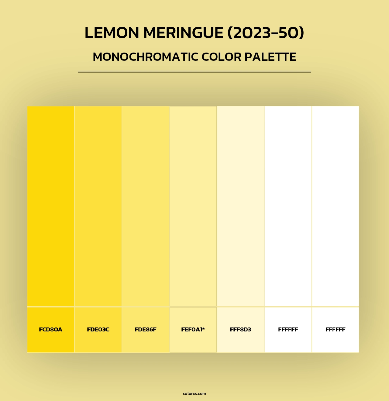 Lemon Meringue (2023-50) - Monochromatic Color Palette