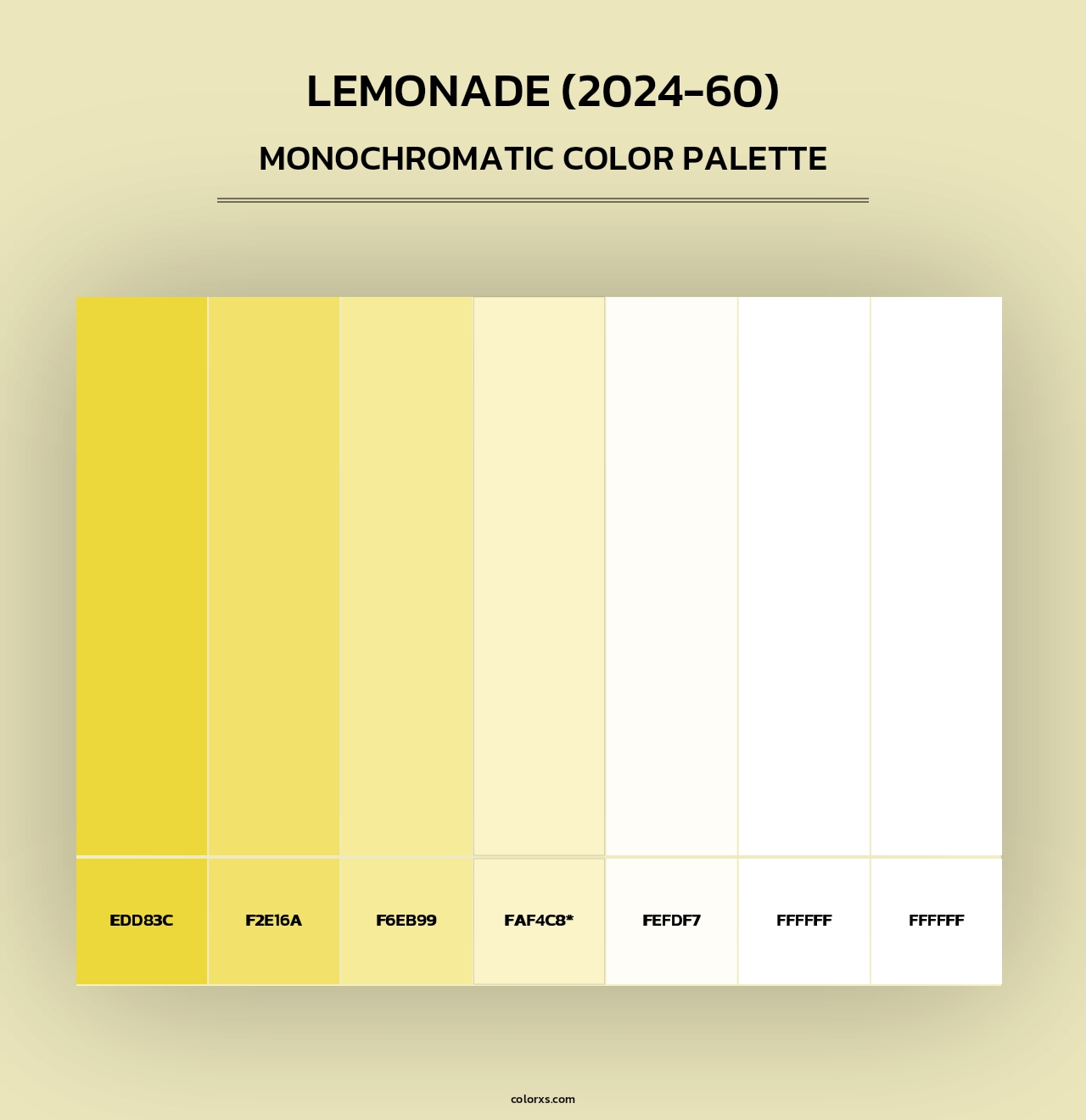 Lemonade (2024-60) - Monochromatic Color Palette