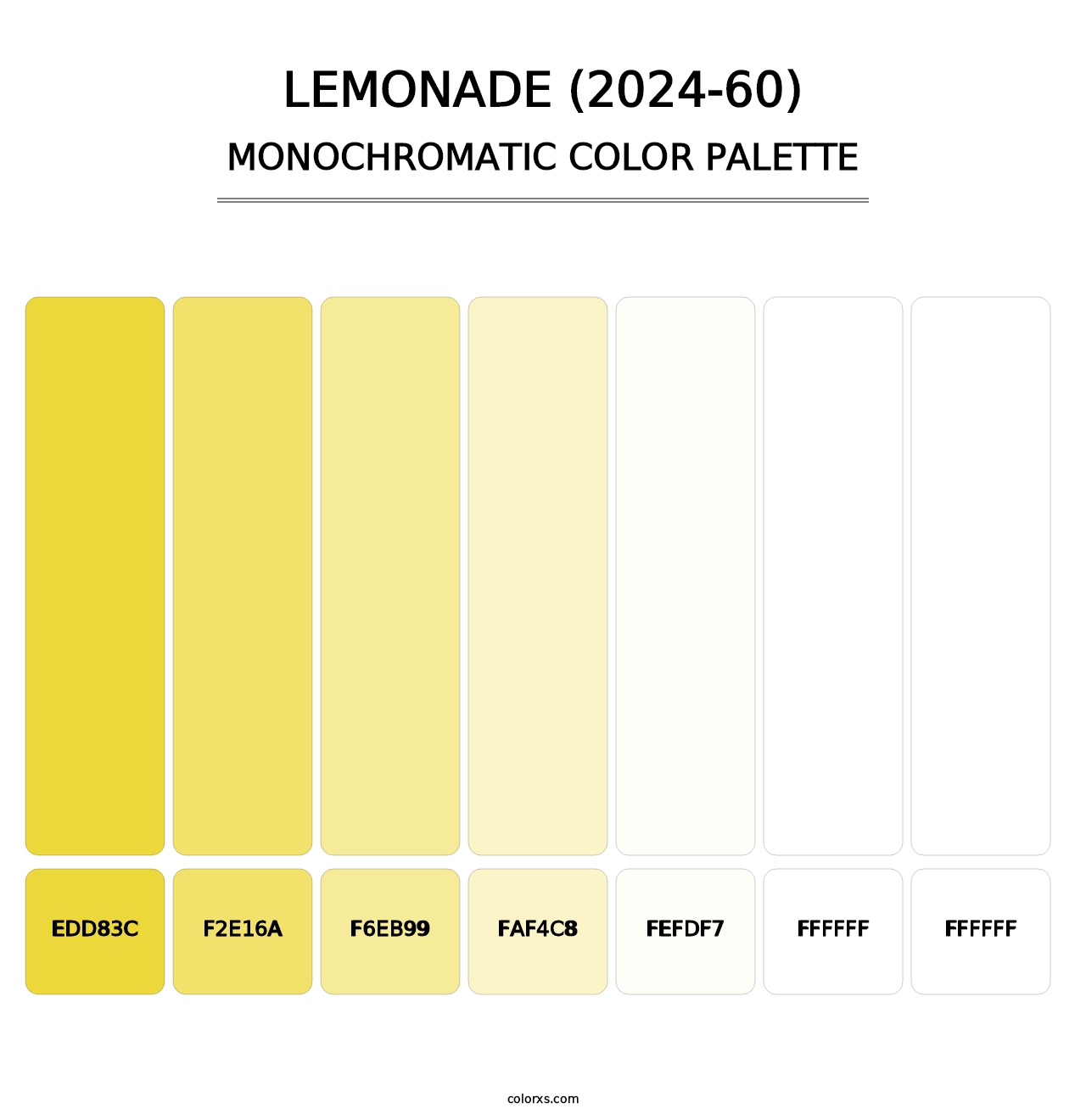 Lemonade (2024-60) - Monochromatic Color Palette