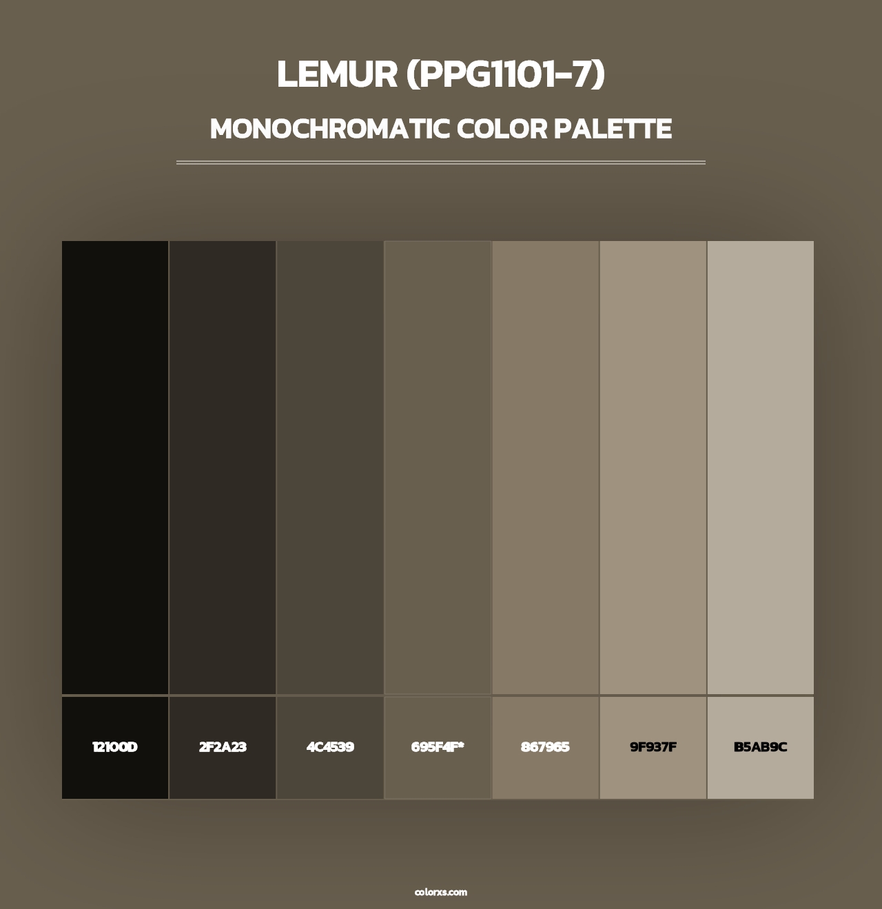 Lemur (PPG1101-7) - Monochromatic Color Palette
