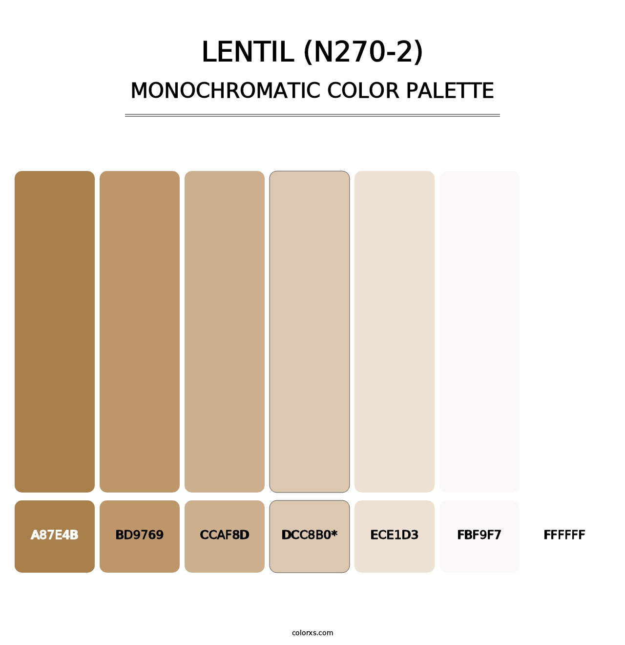 Lentil (N270-2) - Monochromatic Color Palette