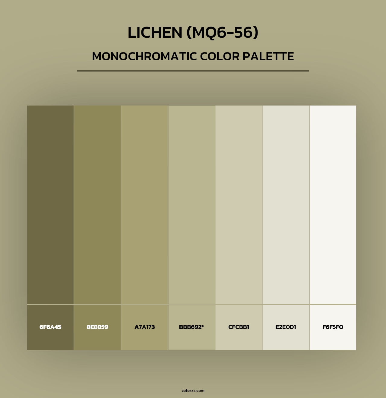 Lichen (MQ6-56) - Monochromatic Color Palette