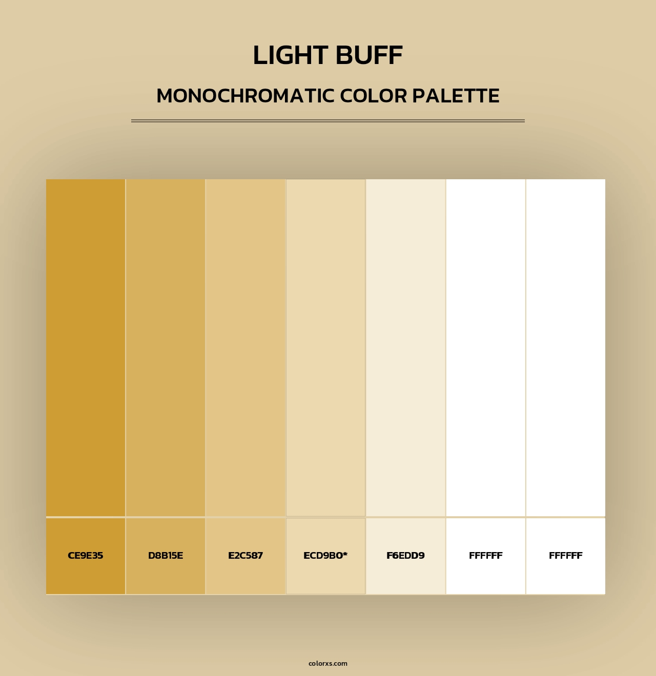 Light Buff - Monochromatic Color Palette
