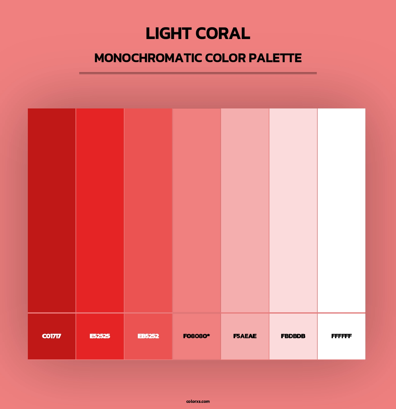 Light Coral - Monochromatic Color Palette