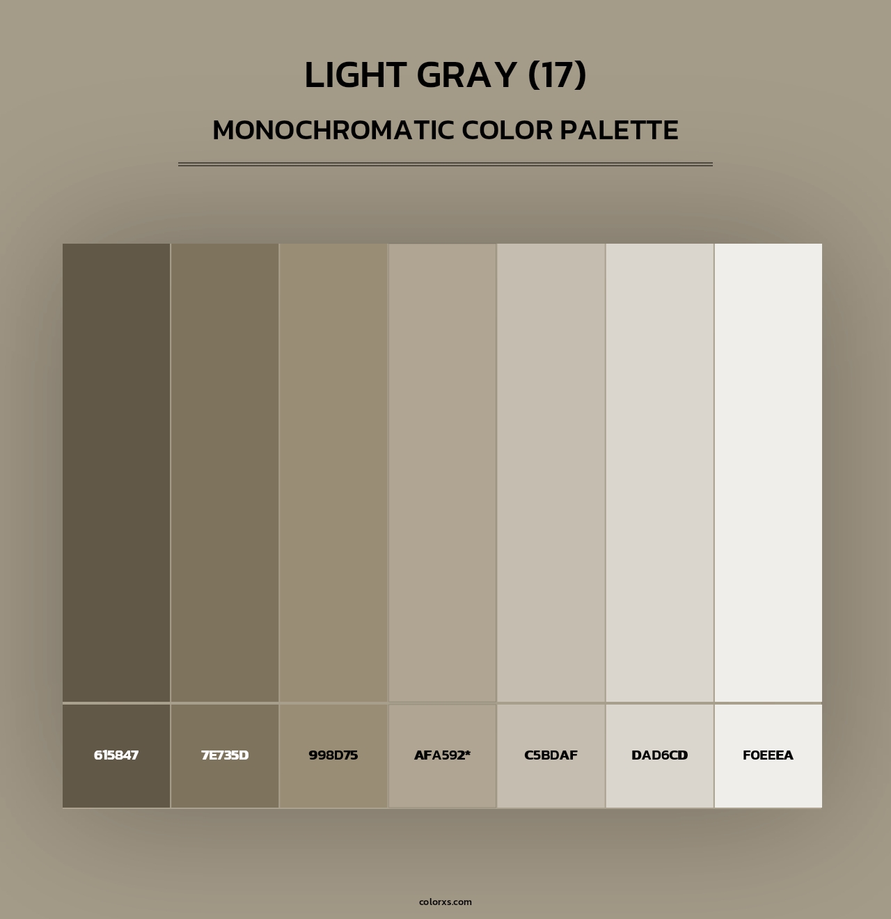 Light Gray (17) - Monochromatic Color Palette