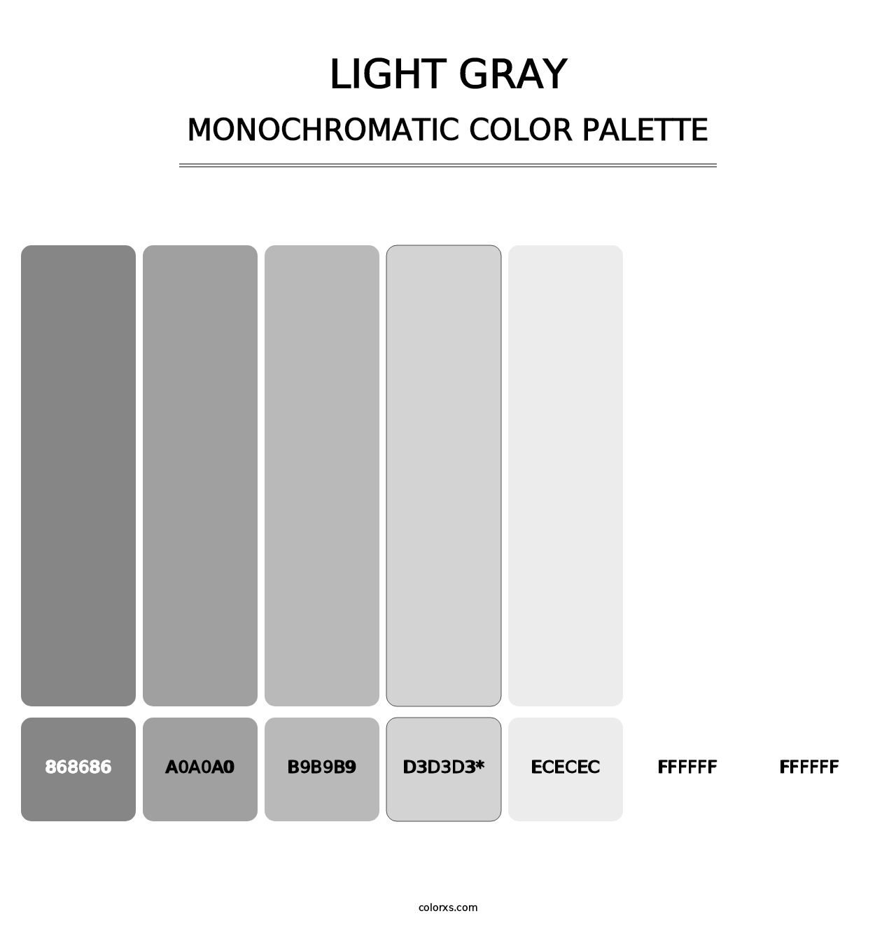 Light Gray - Monochromatic Color Palette