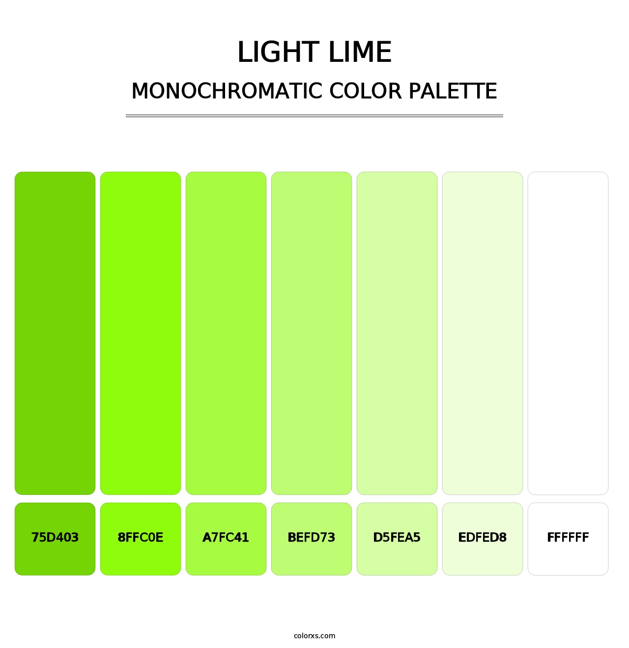 Light Lime - Monochromatic Color Palette