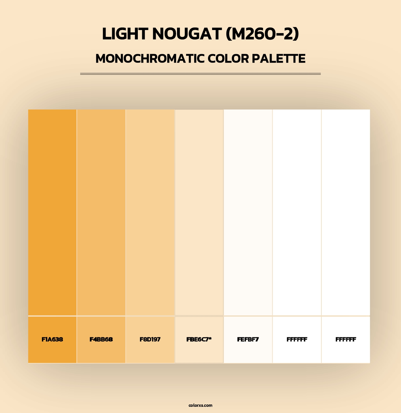 Light Nougat (M260-2) - Monochromatic Color Palette