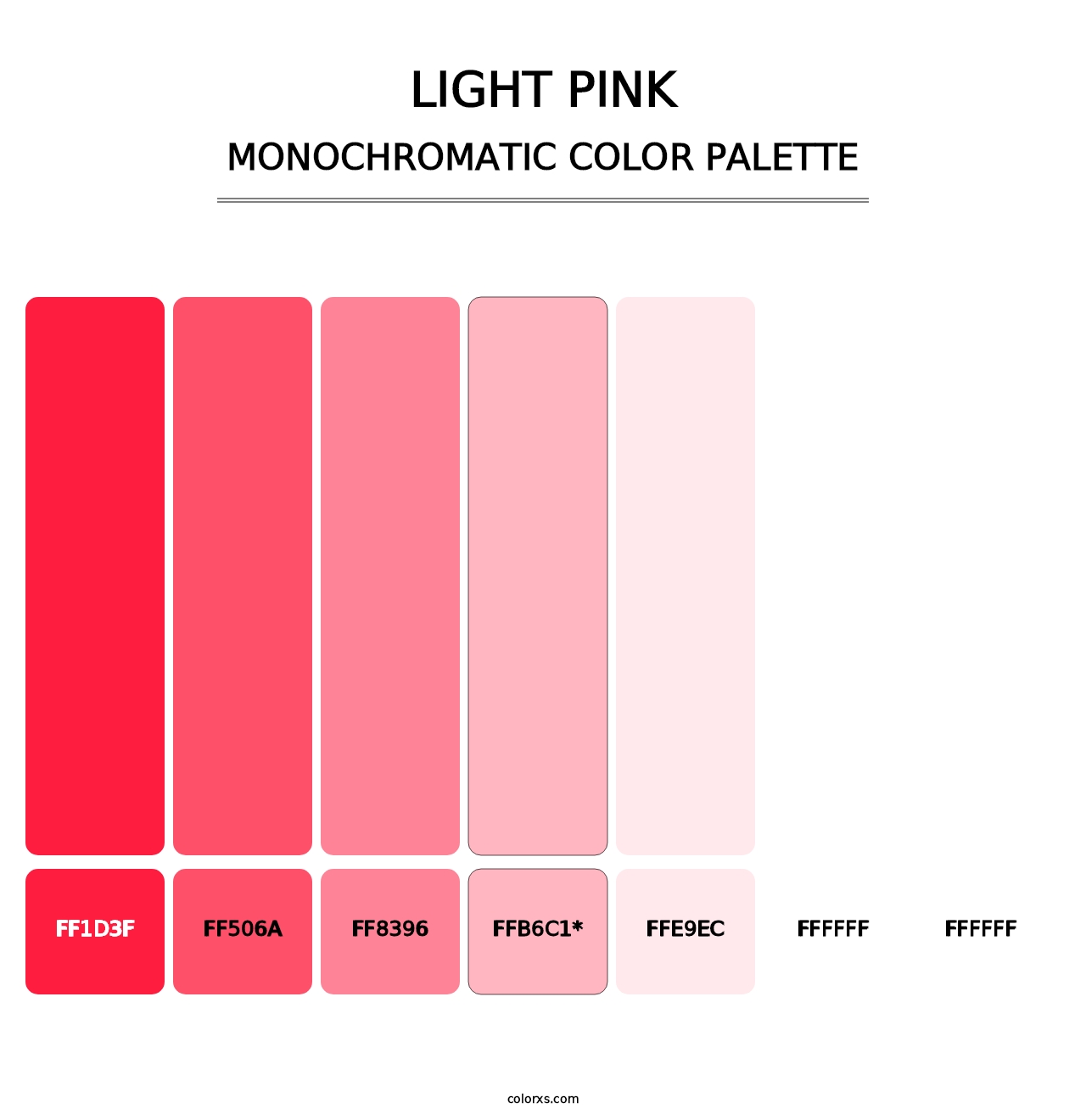 Light Pink - Monochromatic Color Palette