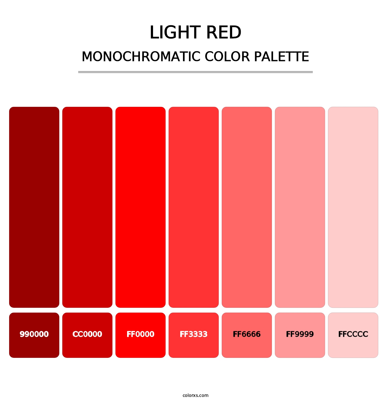Light Red - Monochromatic Color Palette