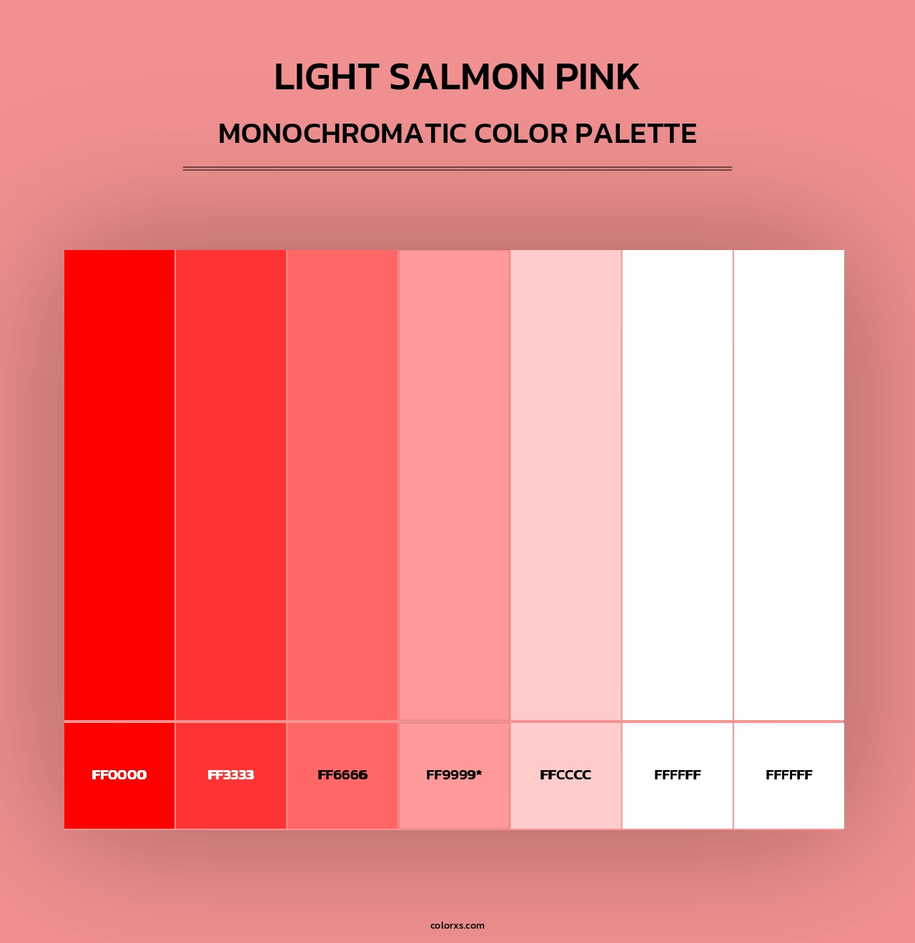 Light Salmon Pink - Monochromatic Color Palette