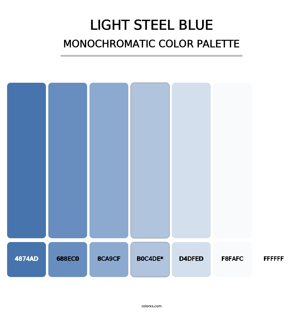 Light Steel Blue - Monochromatic Color Palette