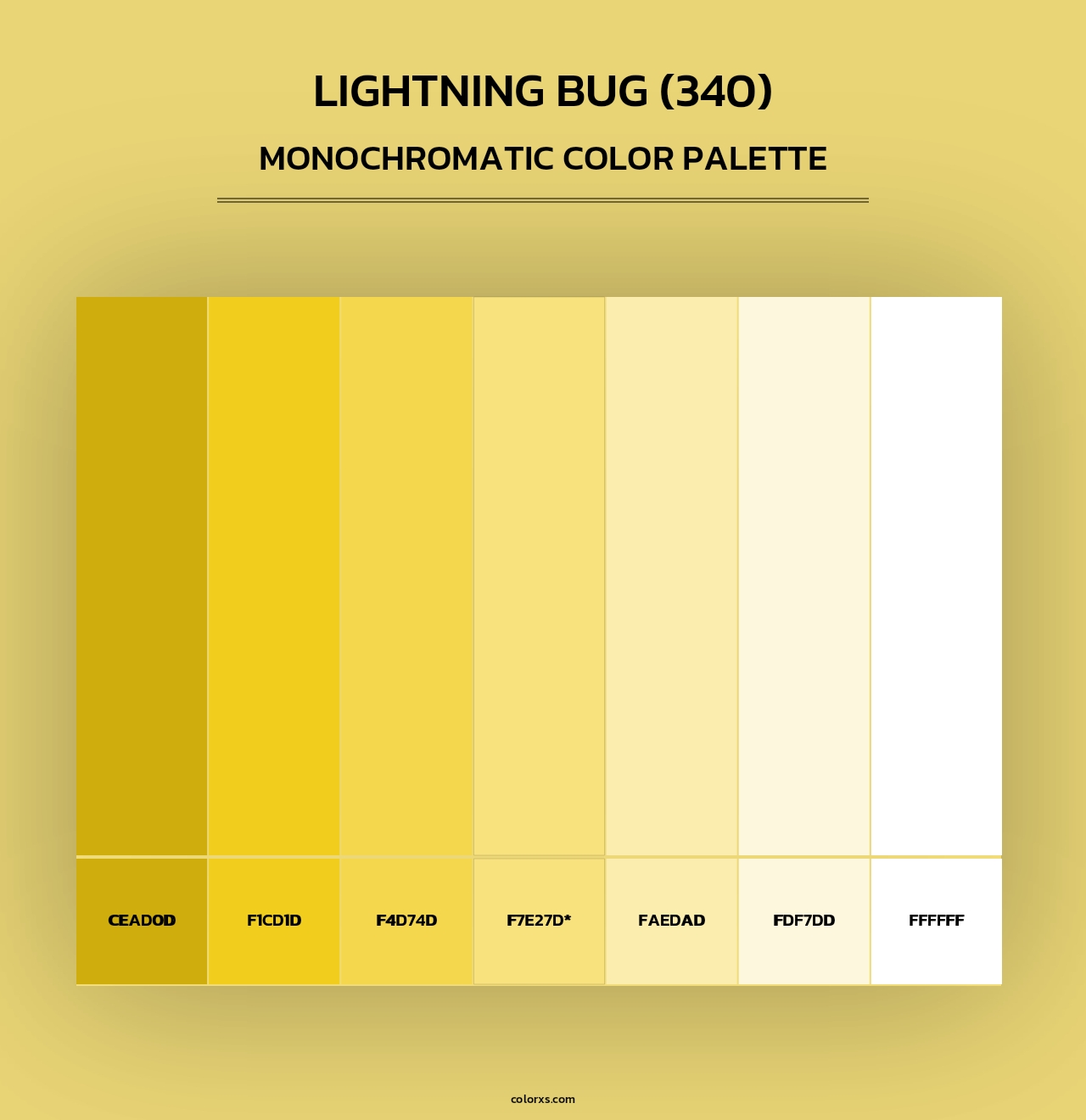 Lightning Bug (340) - Monochromatic Color Palette