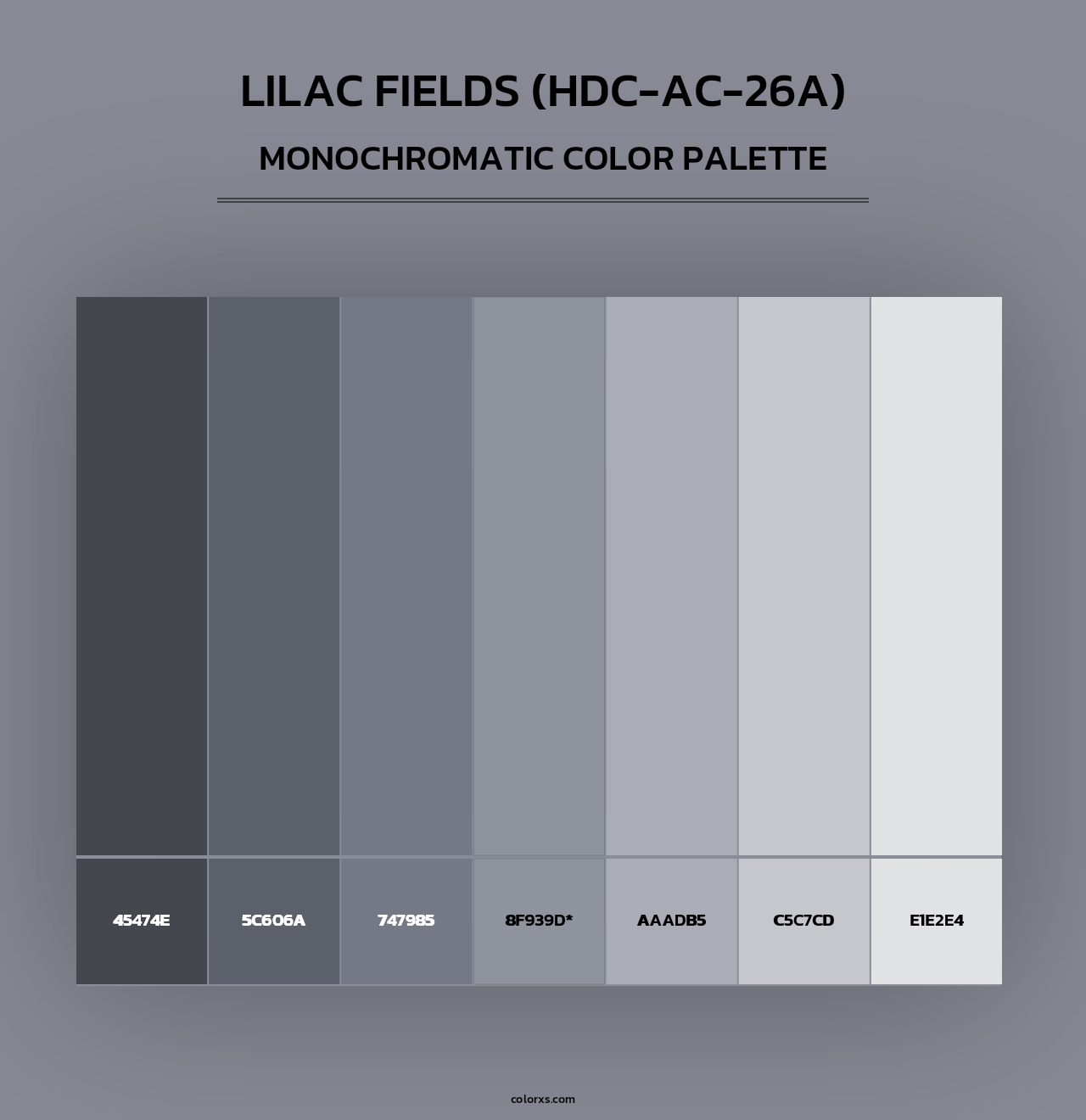 Lilac Fields (HDC-AC-26A) - Monochromatic Color Palette