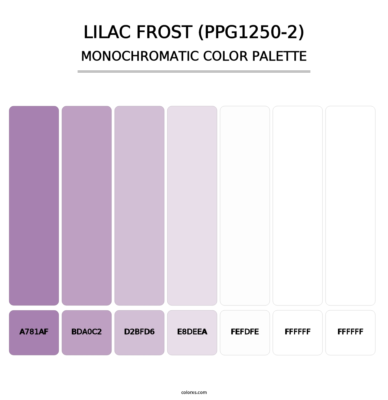 Lilac Frost (PPG1250-2) - Monochromatic Color Palette