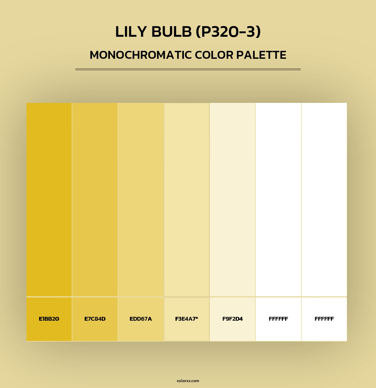 Lily Bulb (P320-3) - Monochromatic Color Palette