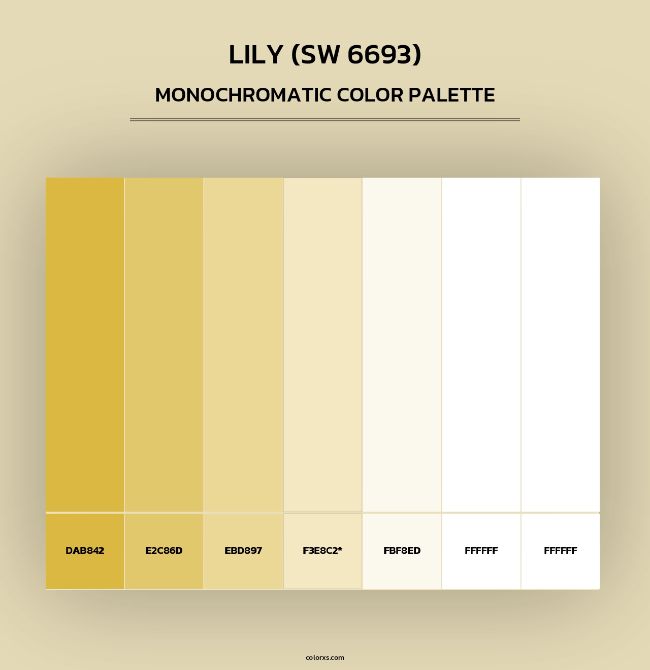 Lily (SW 6693) - Monochromatic Color Palette