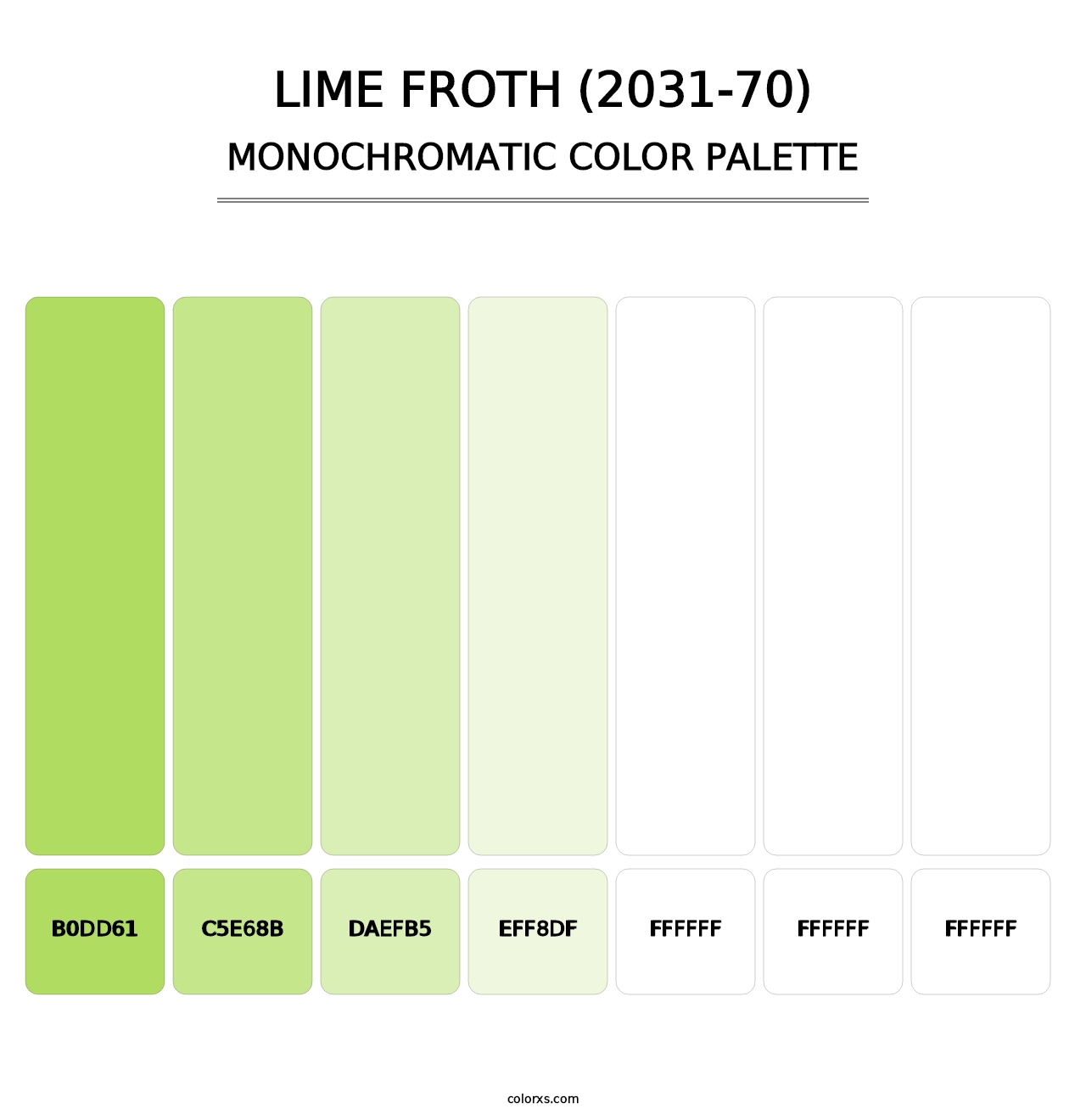 Lime Froth (2031-70) - Monochromatic Color Palette