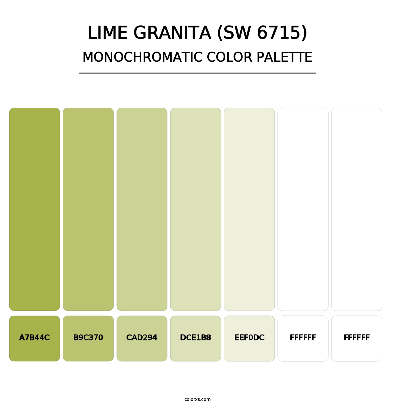 Lime Granita (SW 6715) - Monochromatic Color Palette