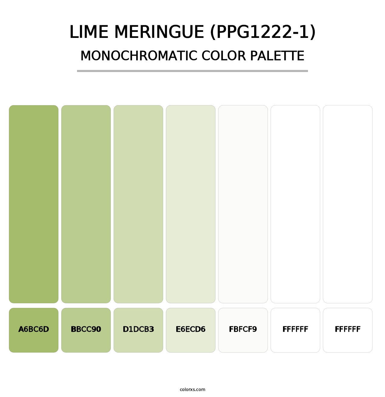 Lime Meringue (PPG1222-1) - Monochromatic Color Palette