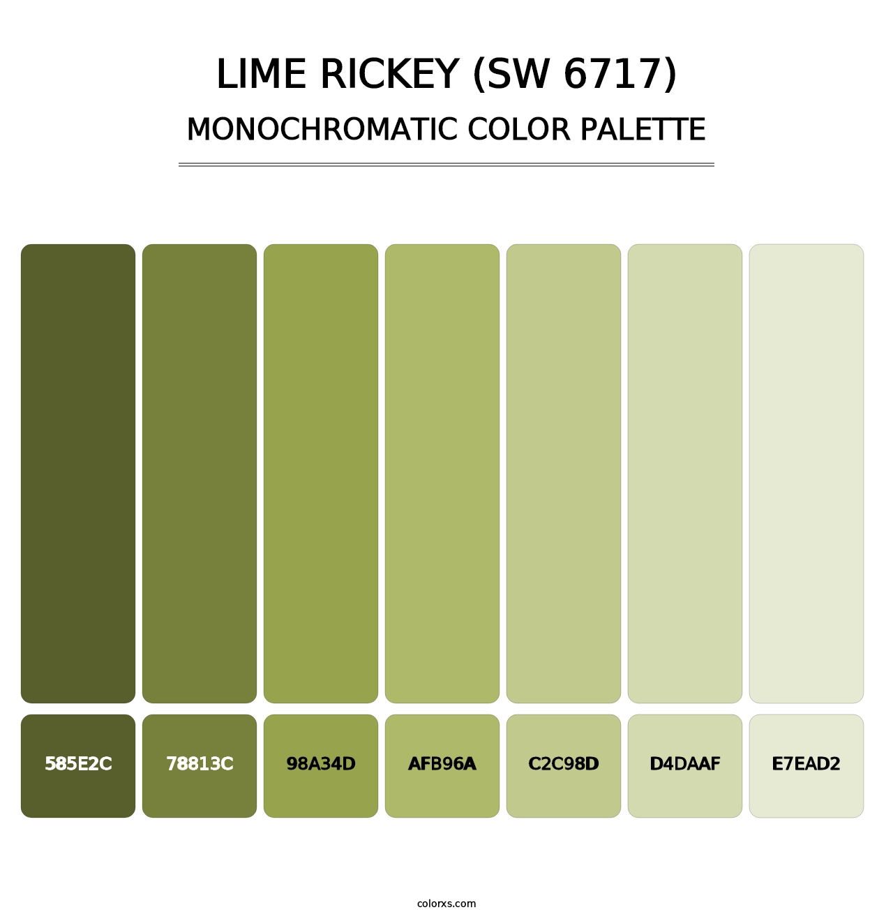Lime Rickey (SW 6717) - Monochromatic Color Palette