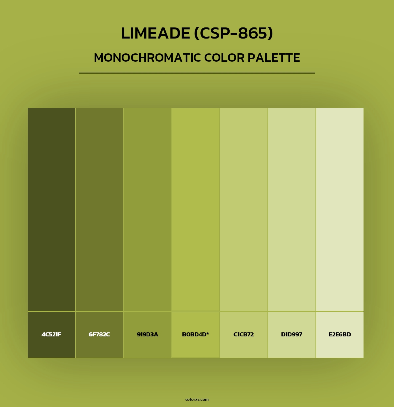Limeade (CSP-865) - Monochromatic Color Palette